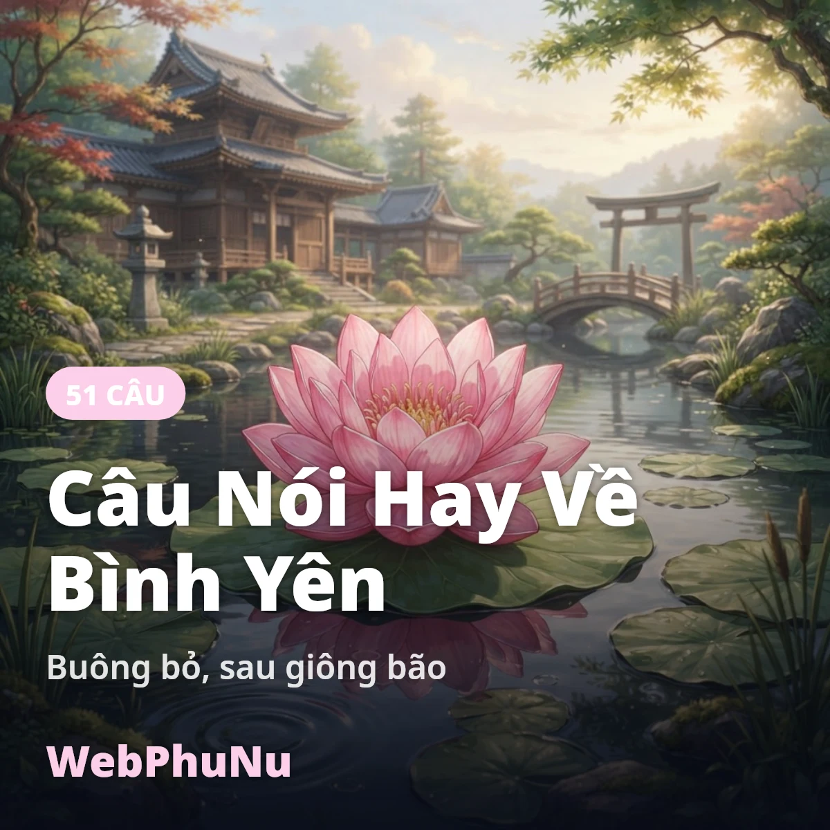 Câu nói hay về bình yên - WebPhuNu